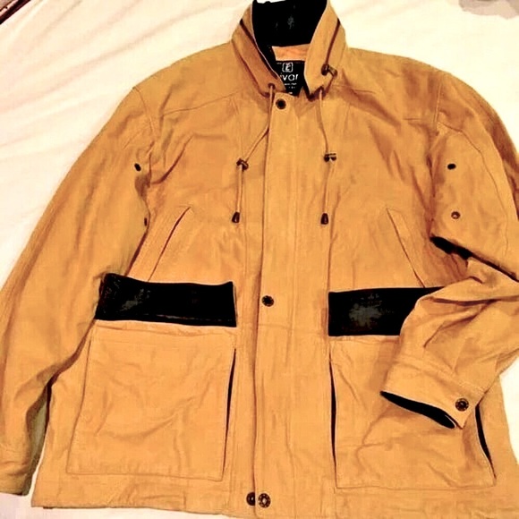 NWT LIVAR Designer Liviana Palli Italian Suede Leather Jacket Gold M MSRP $1500 - Picture 3 of 6